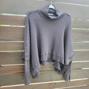 We The Free by Free People Oversized Waffle Knit Sweater XS